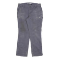 CARHARTT Womens Loose Fit Blue Workwear Trousers W34 L30 Cotton Blend Zip