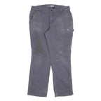 CARHARTT Womens Loose Fit Blue Workwear Trousers W34 L30 Cotton Blend Zip