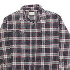 JACHS Mens Black & Grey Check Shirt L Cotton Blend Long Sleeve Casual