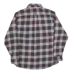 JACHS Mens Black & Grey Check Shirt L Cotton Blend Long Sleeve Casual