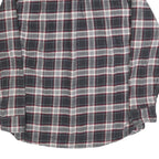 JACHS Mens Black & Grey Check Shirt L Cotton Blend Long Sleeve Casual