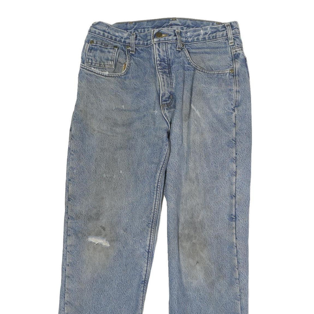 CARHARTT Mens Regular Fit Straight Blue Denim Jeans W32 L30 Workwear Casual