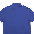 TOMMY HILFIGER Mens Blue Polo Shirt L Cotton Blend Short Sleeve Classic Fit