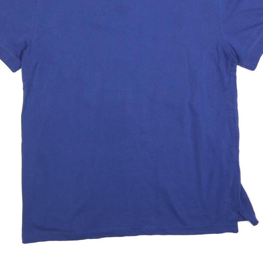 TOMMY HILFIGER Mens Blue Polo Shirt L Cotton Blend Short Sleeve Classic Fit