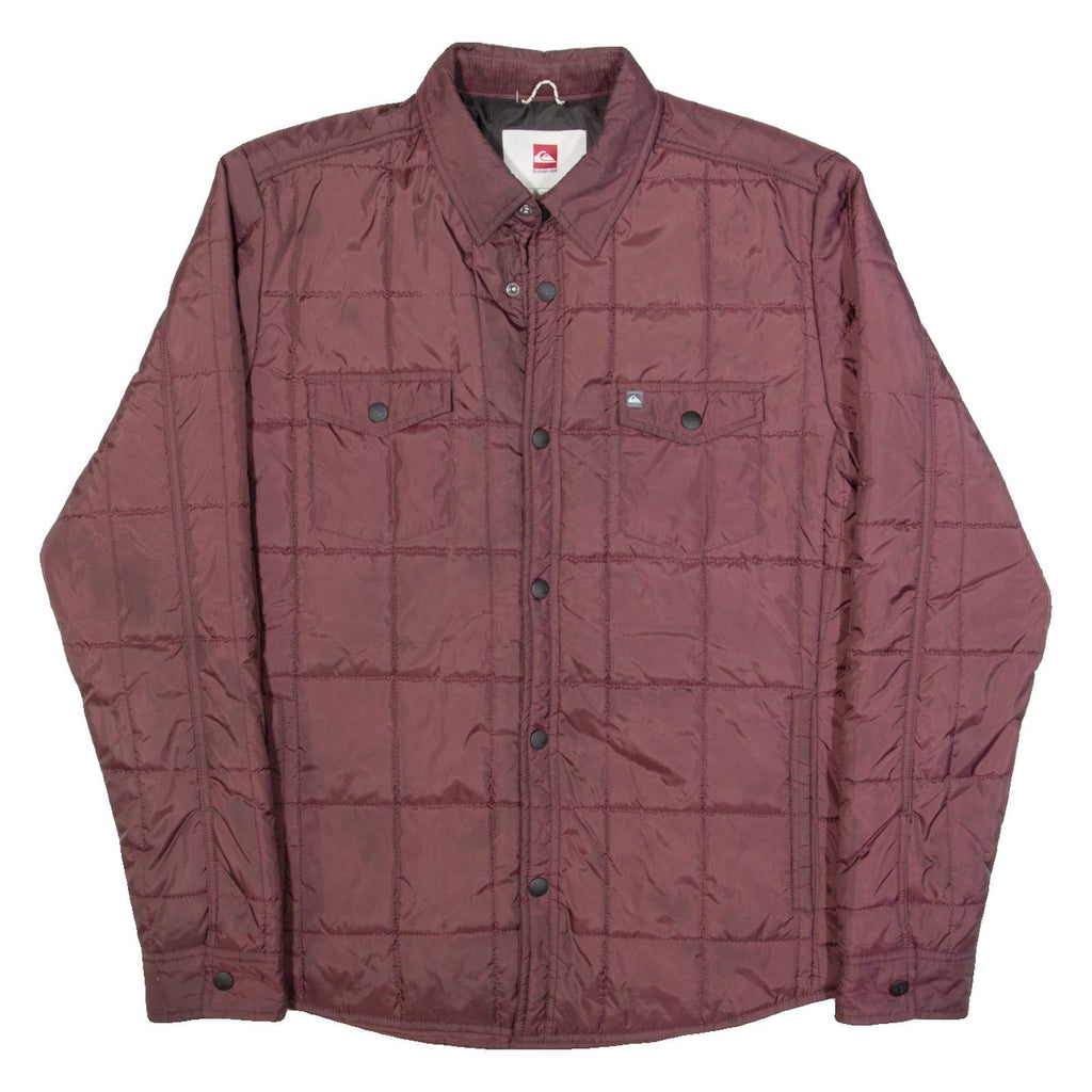 QUIKSILVER Mens Quilted Jacket Maroon S