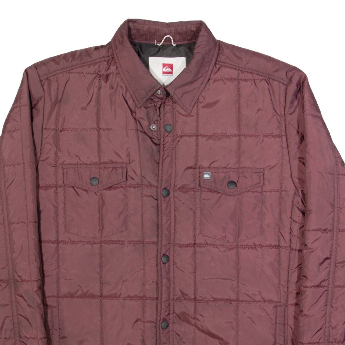QUIKSILVER Mens Quilted Jacket Maroon S