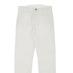 LEVI'S Mens Cotton Blend White Slim Straight Trousers W28 L29 Casual Comfort