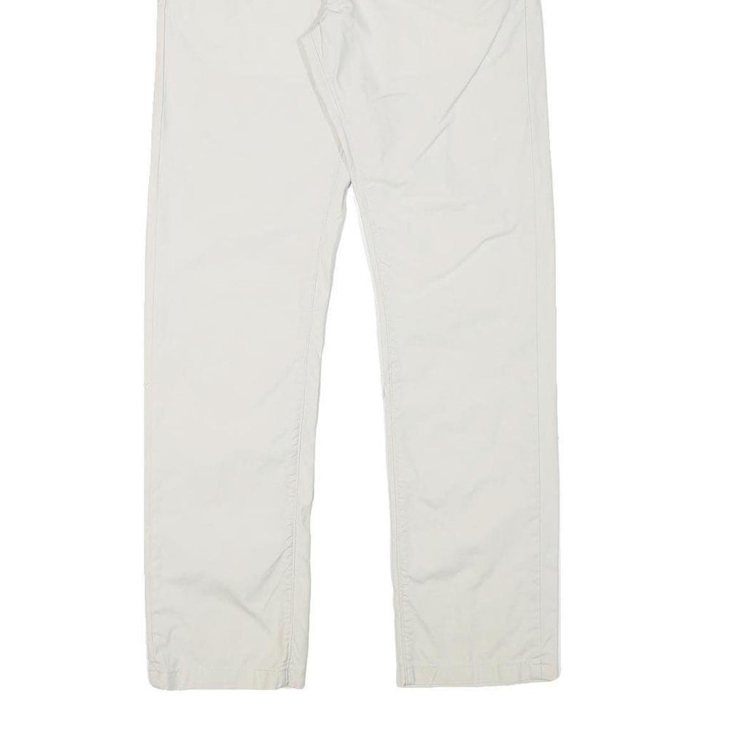 LEVI'S Mens Cotton Blend White Slim Straight Trousers W28 L29 Casual Comfort