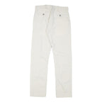 LEVI'S Mens Cotton Blend White Slim Straight Trousers W28 L29 Casual Comfort