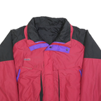 COLUMBIA Mens Red & Black Polyester Outerwear Jacket XL Zip Plain Casual