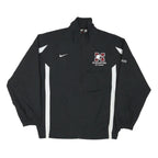 NIKE Mens Black & White McMaster Ice Hockey Sports Zip Nylon Jacket S