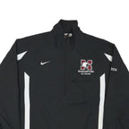 NIKE Mens Black & White McMaster Ice Hockey Sports Zip Nylon Jacket S