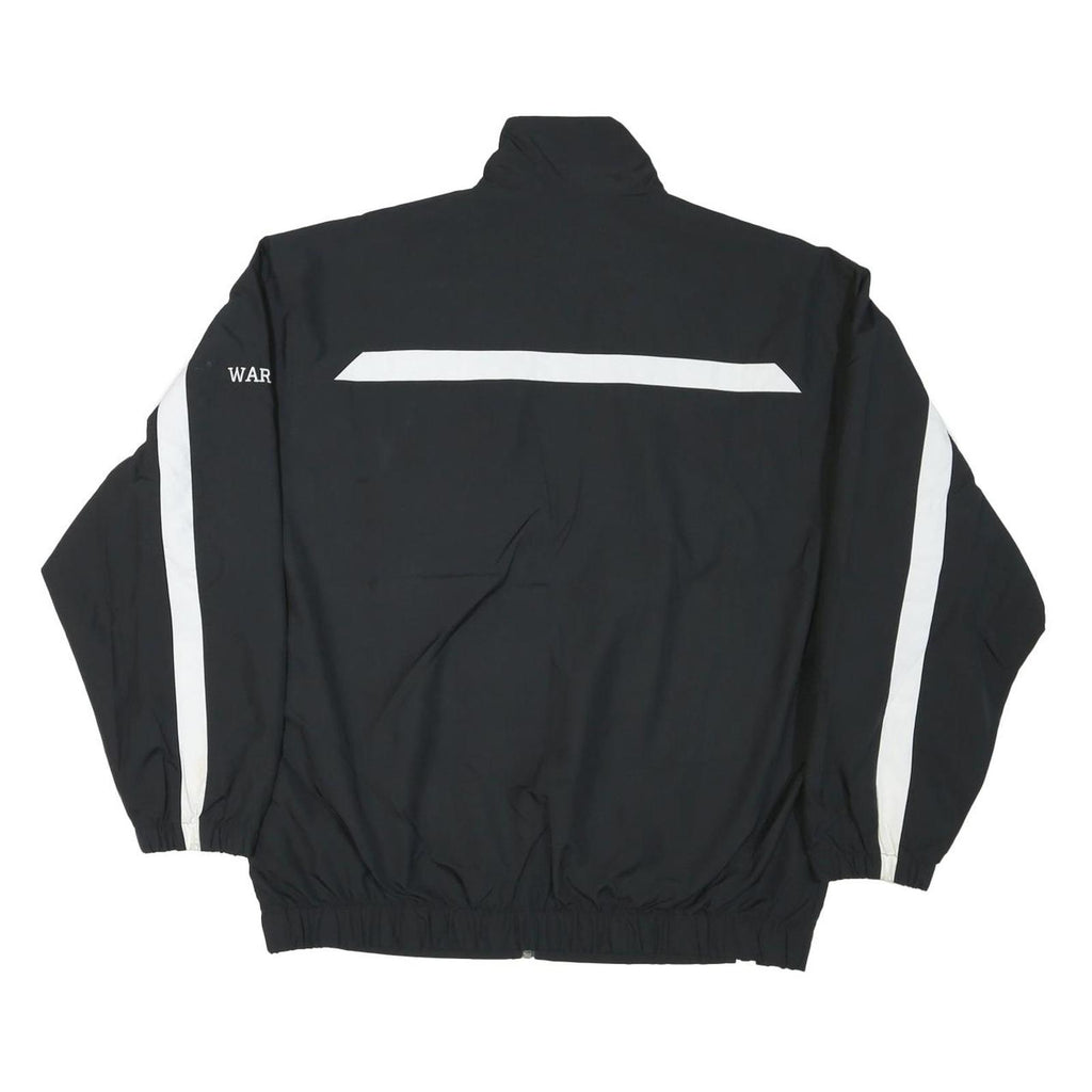 NIKE Mens Black & White McMaster Ice Hockey Sports Zip Nylon Jacket S