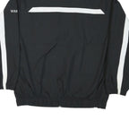 NIKE Mens Black & White McMaster Ice Hockey Sports Zip Nylon Jacket S
