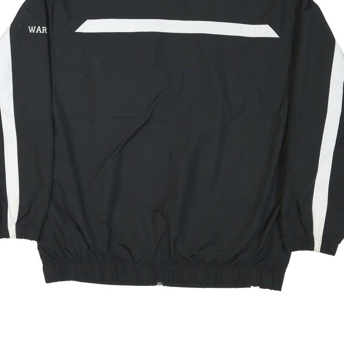 NIKE Mens Black & White McMaster Ice Hockey Sports Zip Nylon Jacket S