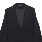 MARC O'POLO Womens Black Cotton Blend Button Jacket S Plain Classic Casual