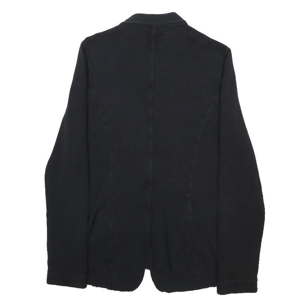 MARC O'POLO Womens Black Cotton Blend Button Jacket S Plain Classic Casual
