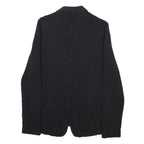 MARC O'POLO Womens Black Cotton Blend Button Jacket S Plain Classic Casual