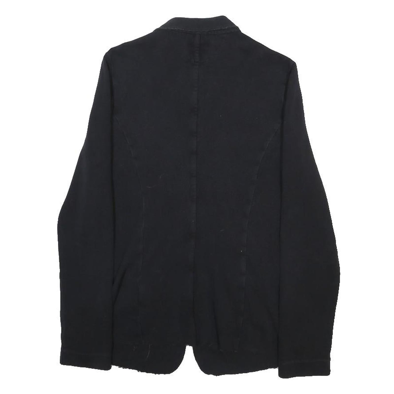 MARC O'POLO Womens Black Cotton Blend Button Jacket S Plain Classic Casual