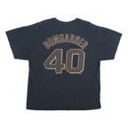 MAJESTIC Mens Black Giants Graphic T-Shirt XL Cotton Crew Neck Short Sleeve