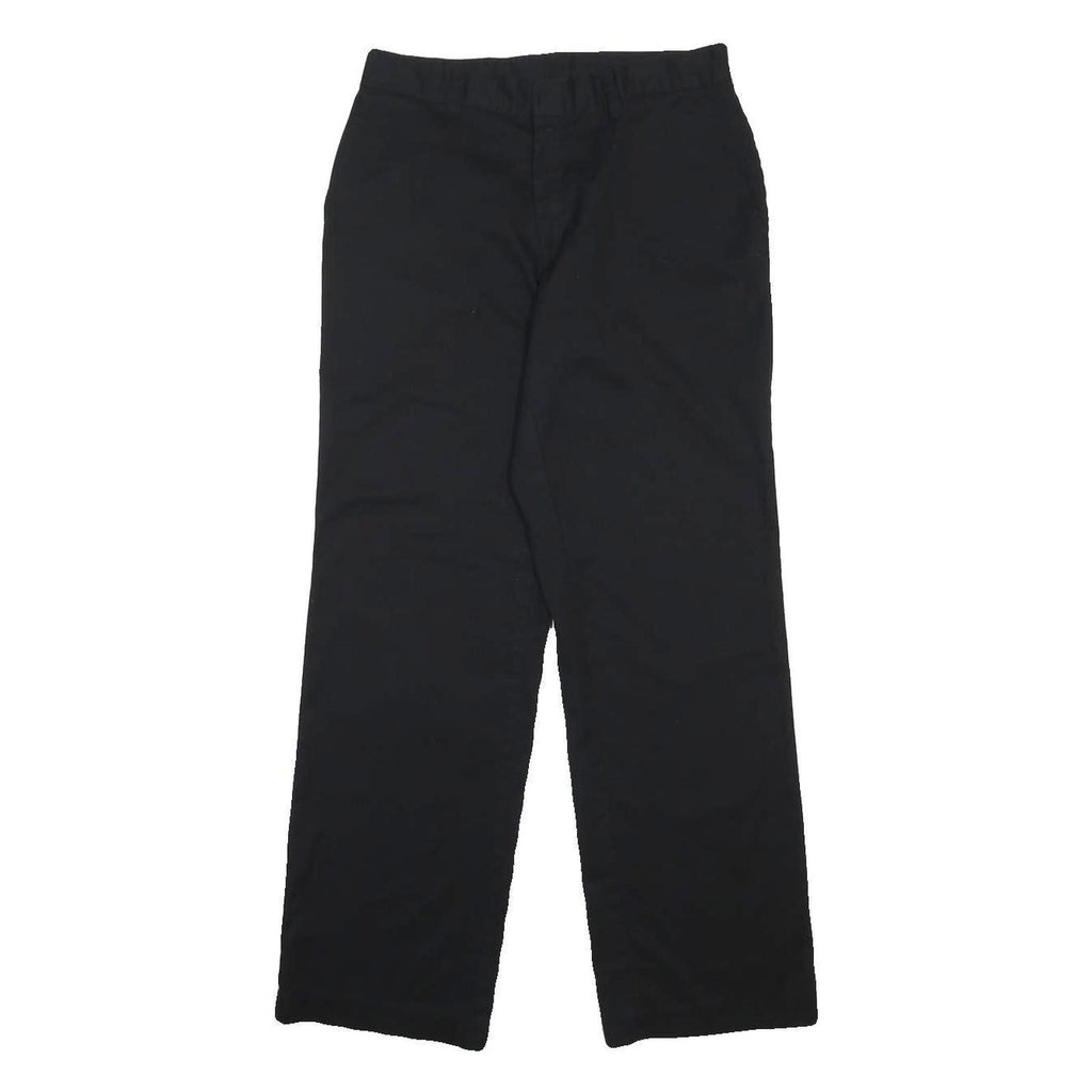 DICKIES Womens Cotton Blend Black Relaxed Straight Trousers W30 L30 Workwear Zip