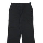 DICKIES Womens Cotton Blend Black Relaxed Straight Trousers W30 L30 Workwear Zip