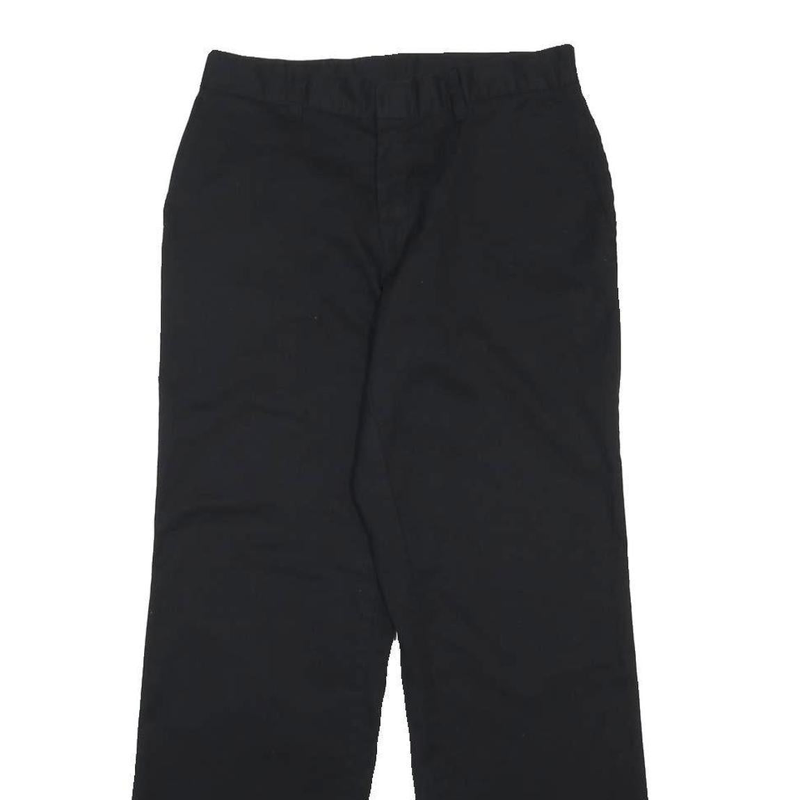 DICKIES Womens Cotton Blend Black Relaxed Straight Trousers W30 L30 Workwear Zip