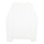 LEVI'S Mens White S Crew Neck Sweatshirt Cotton Logo Print Casual Pullover