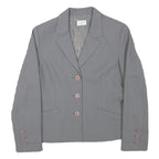 TOGETHER Womens Grey Button Jacket M Polyester Blend Classic Tailored Plain