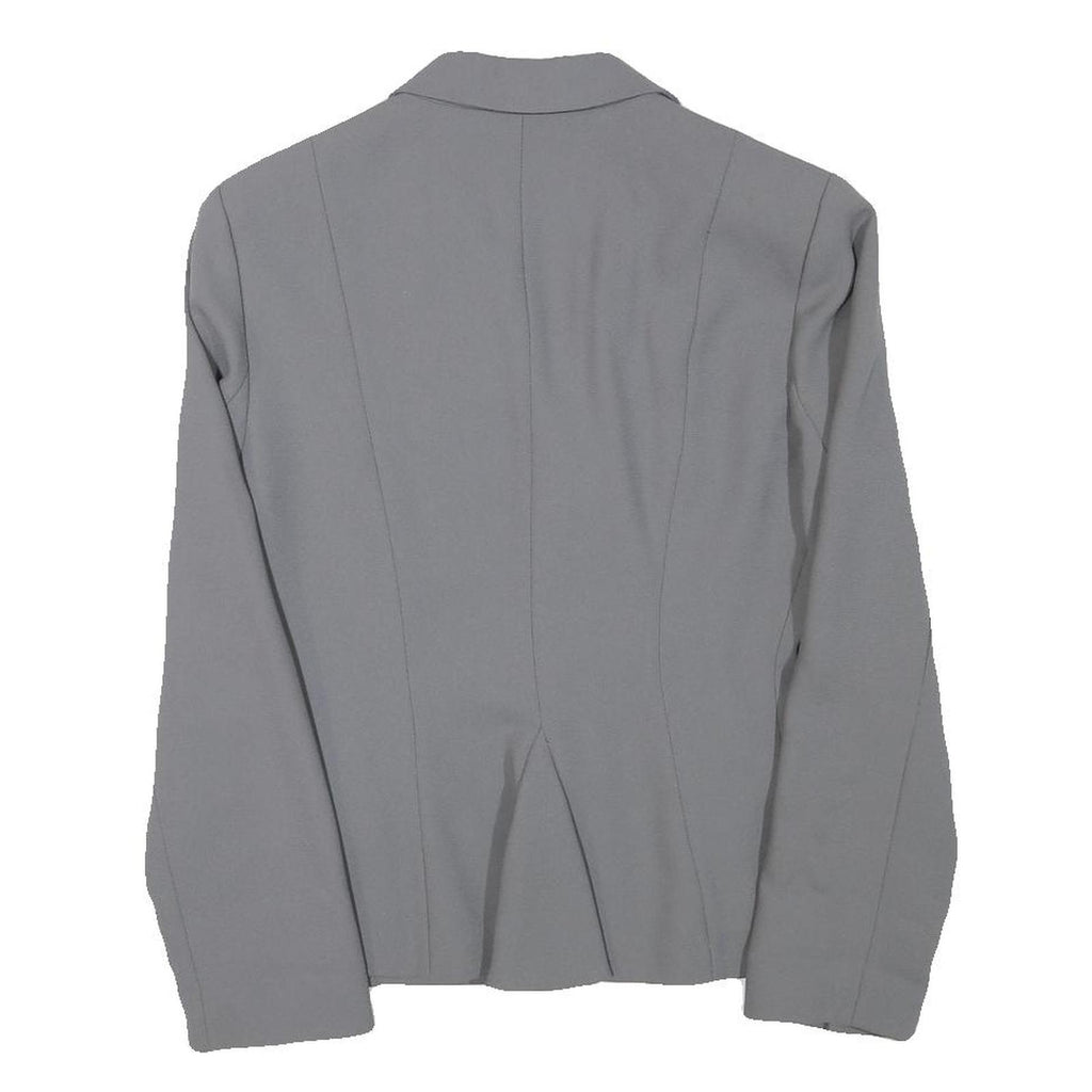 TOGETHER Womens Grey Button Jacket M Polyester Blend Classic Tailored Plain