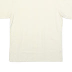 C&A Mens Cream Short Sleeve Cotton Blend Shirt L Casual Summer Button Up