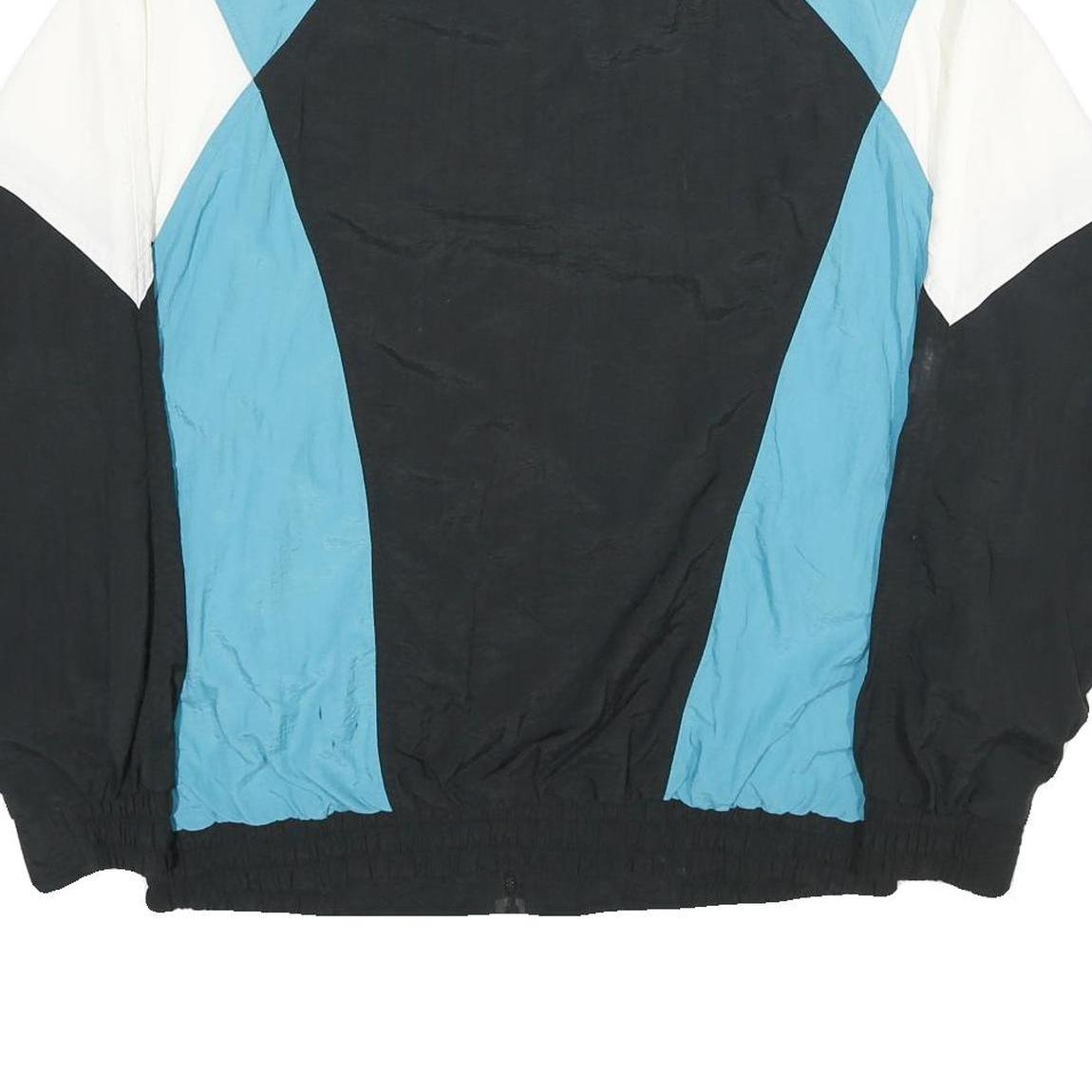 CANADA SPORTSWEAR CO Mens Blue & Black Nylon Track Jacket L Zip Casual Retro