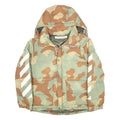 OFF-WHITE Mens Green & Brown Camouflage Puffer Jacket S Polyamide Zip Hooded