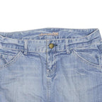 AMERICAN EAGLE Womens Blue Denim Mini Cotton Blend Skirt M Casual Waistband