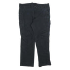 CARHARTT Mens Cotton Blend Black Regular Fit Straight Leg Trousers W40 L30
