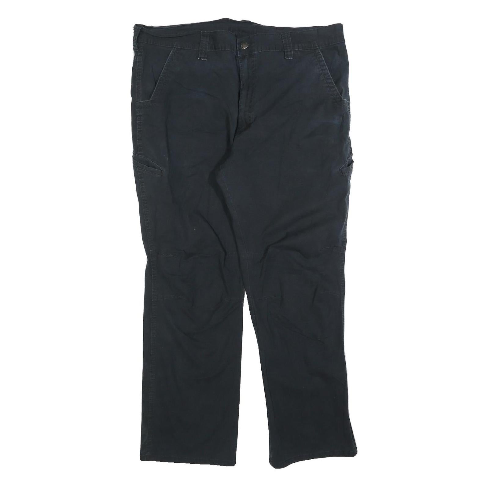 CARHARTT Mens Cotton Blend Black Regular Fit Straight Leg Trousers W40 L30