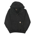 CARHARTT Mens Black Pullover Hoodie M Workwear Cotton Blend Casual 1/4 Zip