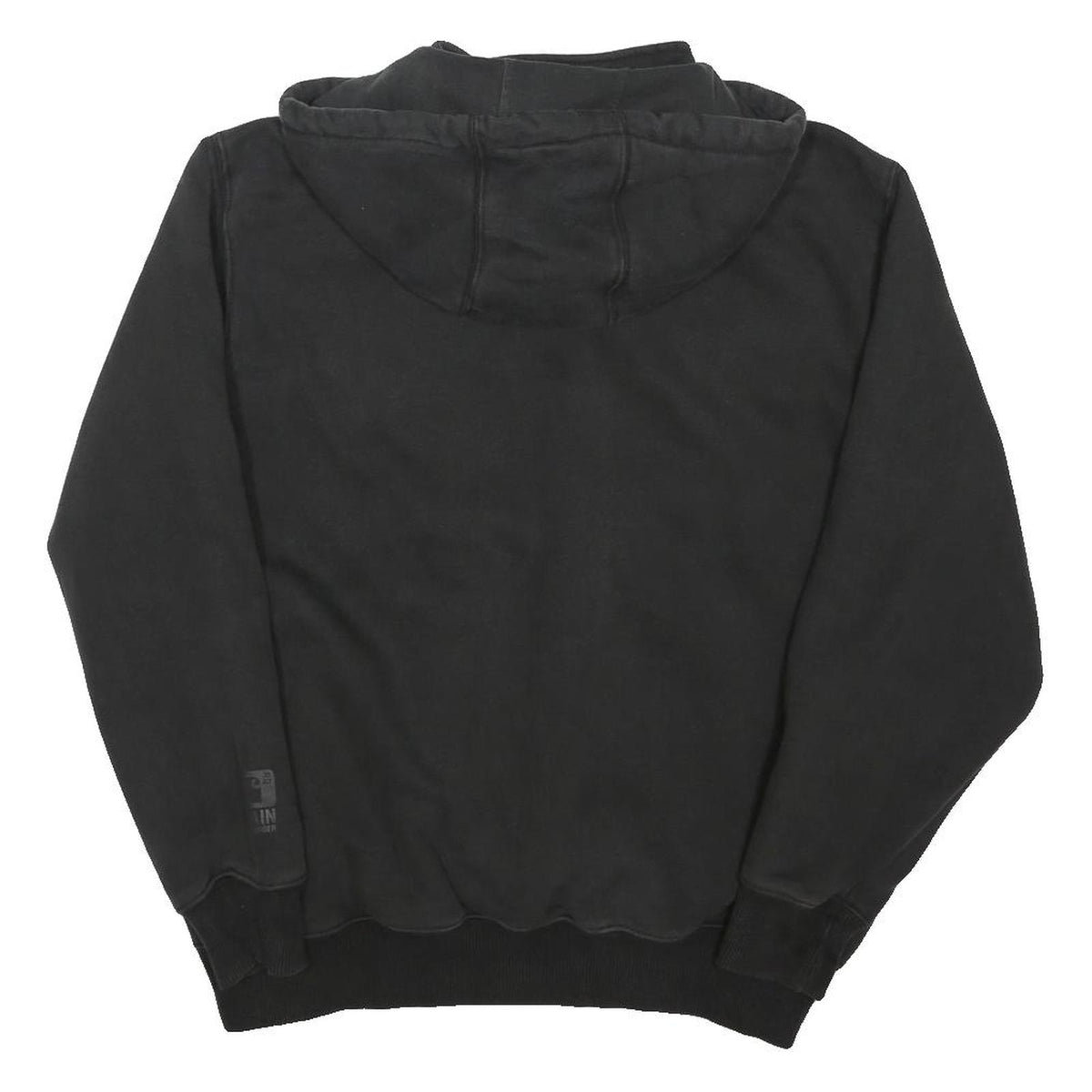CARHARTT Mens Black Pullover Hoodie M Workwear Cotton Blend Casual 1/4 Zip