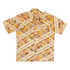 Mens Shirt Orange 90s Striped M