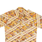 Mens Shirt Orange 90s Striped M