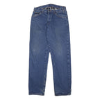 DICKIES Mens Blue Relaxed Straight Denim Cotton Medium W32 L34 Workwear Zip