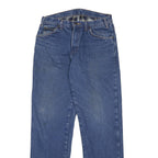 DICKIES Mens Blue Relaxed Straight Denim Cotton Medium W32 L34 Workwear Zip