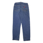 DICKIES Mens Blue Relaxed Straight Denim Cotton Medium W32 L34 Workwear Zip