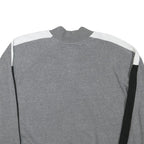 REEBOK Womens Grey & Black 1/4 Zip Sweatshirt L Cotton Blend Casual Sportswear