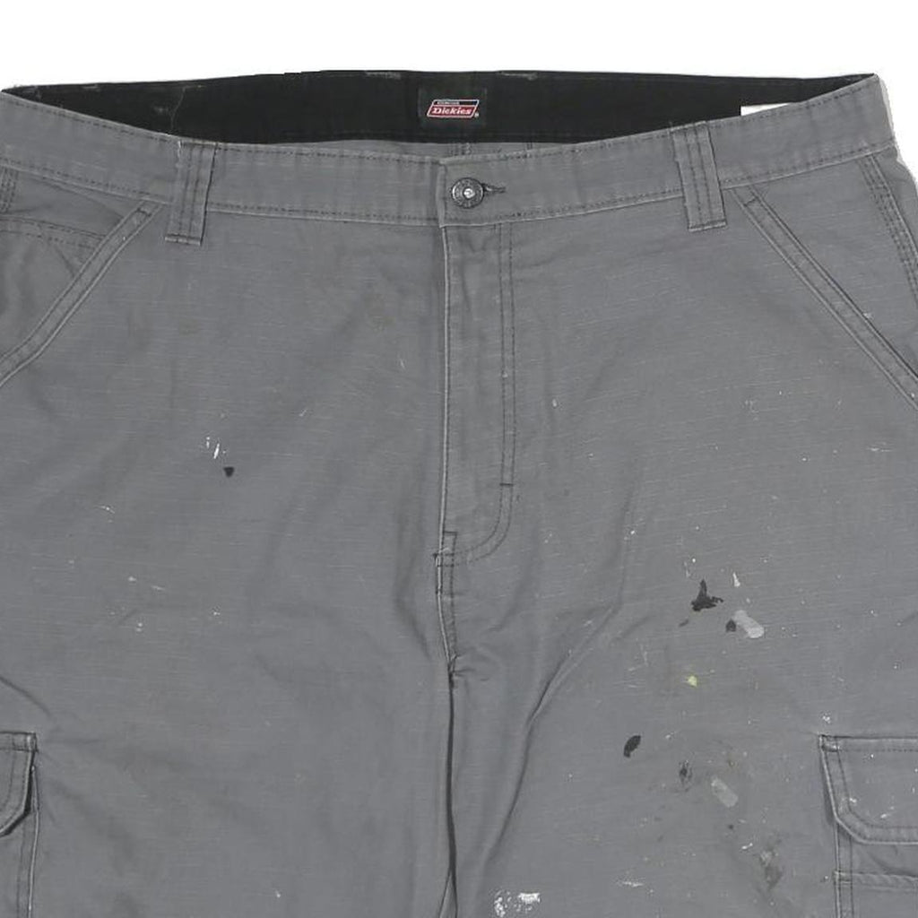 DICKIES Mens Shorts Grey Cargo Cotton L W40 Workwear Pockets