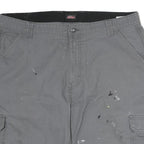DICKIES Mens Shorts Grey Cargo Cotton L W40 Workwear Pockets