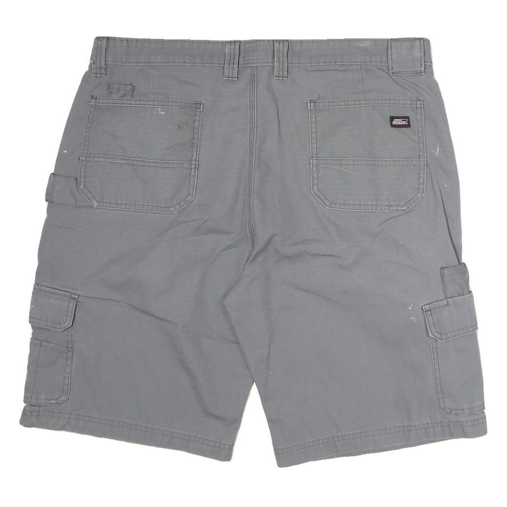 DICKIES Mens Shorts Grey Cargo Cotton L W40 Workwear Pockets