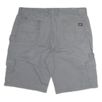 DICKIES Mens Shorts Grey Cargo Cotton L W40 Workwear Pockets