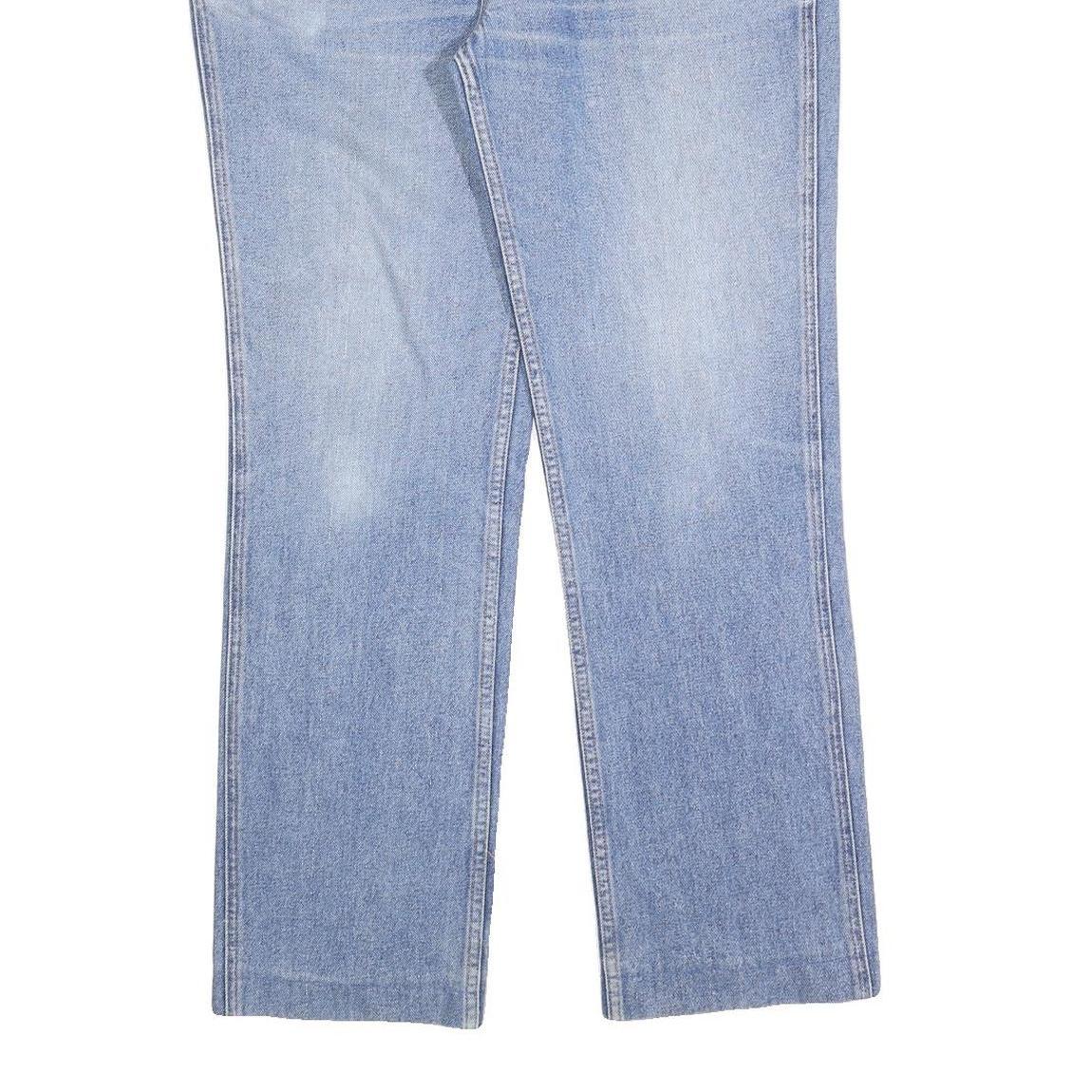 Mens Light Blue Regular Fit Straight Denim Cotton Blend Jeans W32 L30 Classic