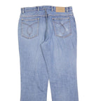 Mens Light Blue Regular Fit Straight Denim Cotton Blend Jeans W32 L30 Classic